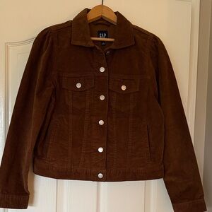 GAP Women's Brown Corduroy Jean Jacket